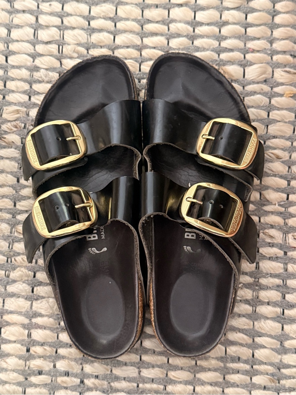 Birkenstock Arizona High Shine Big Buckle Sandal- 38 - Picture 2 of 3